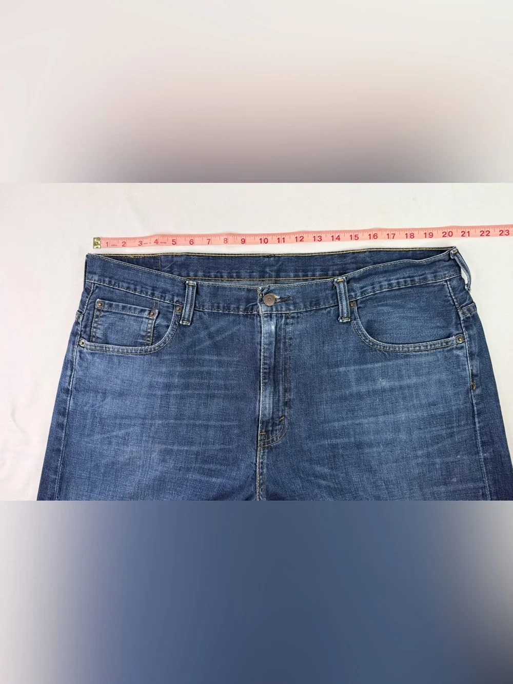 Levi's 569 Loose Straight Fit Jeans 38x32 Dark Wash Blue Denim